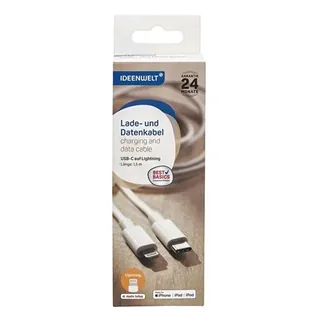 Ideenwelt 1,5M USB C auf Lightning Lade- und Datenkabel