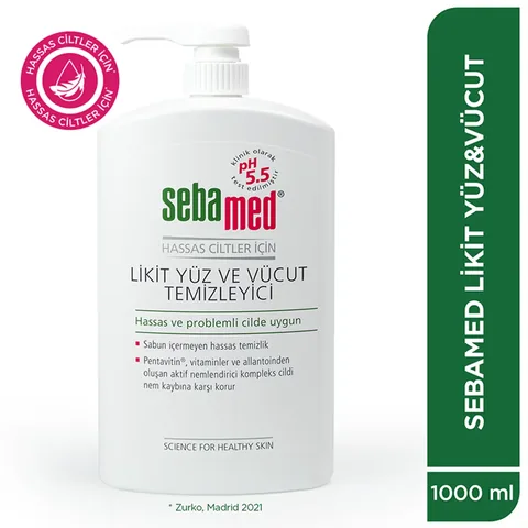 Sebamed Liquid Face and Body Cleansing Gel 1000 ml