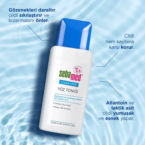 Очистите и сузьте поры с тоником Sebamed Clear Face