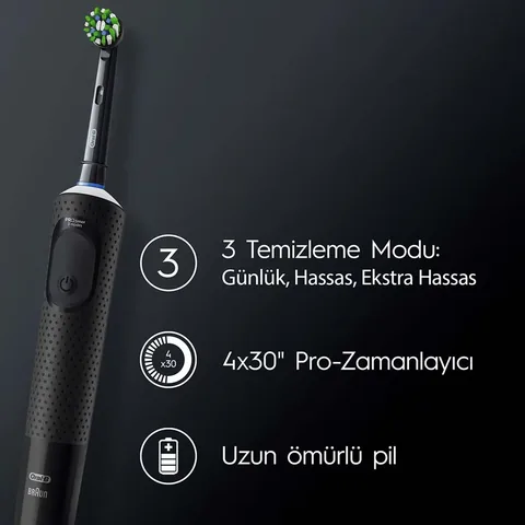 Oral-b Rechargeable/electric Toothbrush Vitality Pro 2-pack Black&amp;lilac Advantage Pack