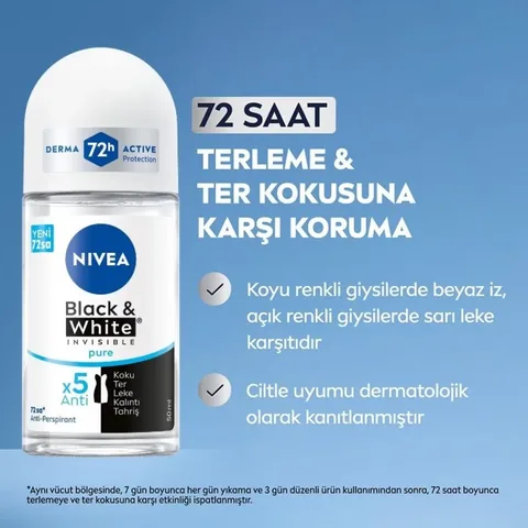 Nivea Insivible Black & White Pure ROLL-ON Women 50ml