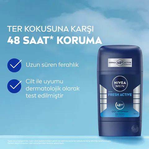 NIVEA مزيل عرق نيفيا مين فريش أكتيف ستيك 50 مل