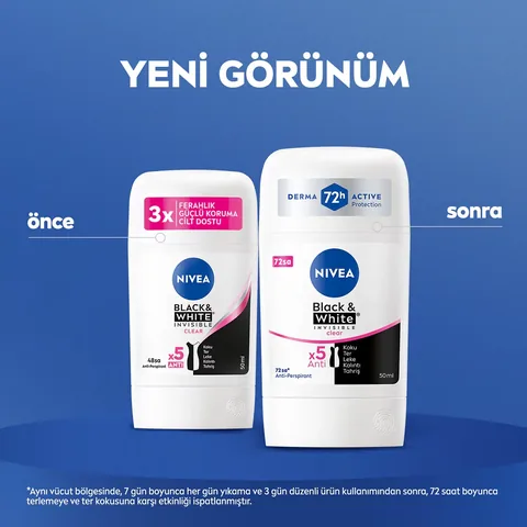 Nivea Invisible Black- White Clear Women's Stick Deodorant 50 ml
