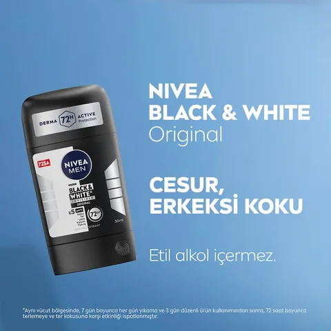 Дезодорант-стик Nivea Men Invisible Black-white Original 50 мл