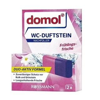 Domol WC Fragrance Toilet Block Spare Spring Freshness 2 x 40 gr