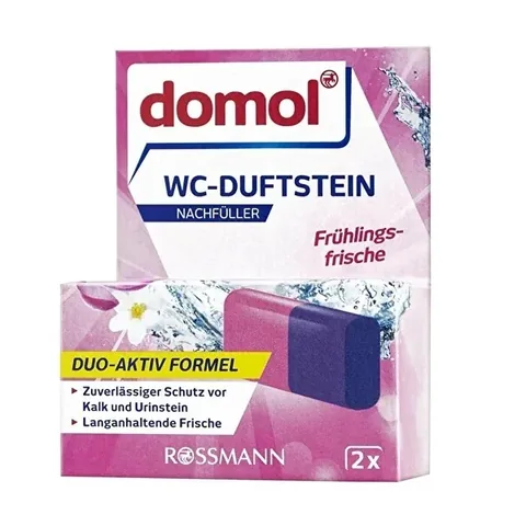 Domol WC Toilettenblock Nachfüllpack - Frühlingsfrische, 2x40g