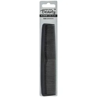 For Your Beauty 18.5cm Black Styling Comb - Sleek & Durable