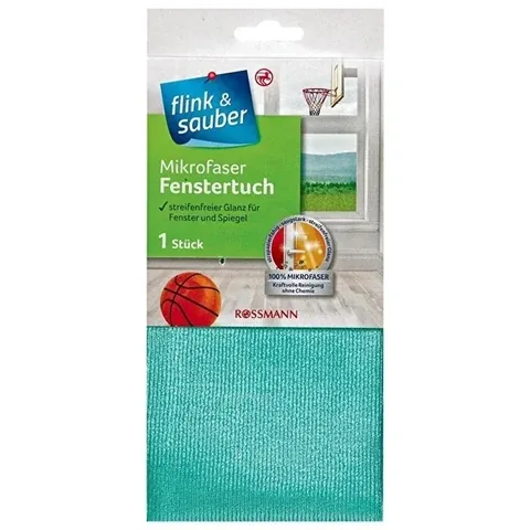 Flink & Sauber Mikrofasertuch für Glas 40x40 cm