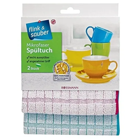 Кухонная салфетка из микрофибры премиум, 30x30 см, 2 шт. от Flink & Sauber