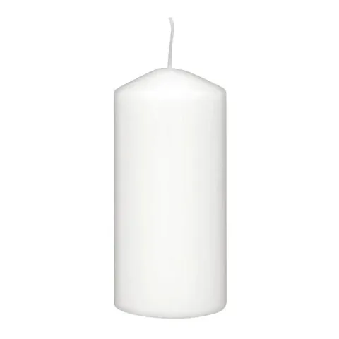Rubinlicht Weiße Zylinderkerze 150x75mm