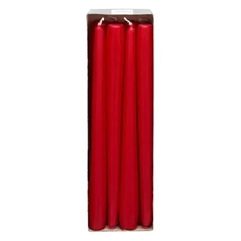 Rubin Licht 8er-Pack Stabkerzen | 7 Stunden Brenndauer, 245mm