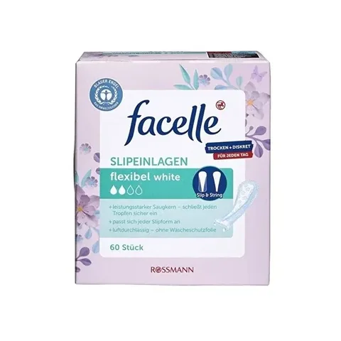 Facelle tägliche Slipeinlagen String 60 Stück