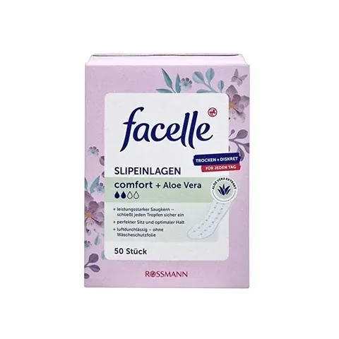 Facelle Tagesbinden 50 Stück - Atmungsaktiv, Geruchskontrolle, Weiche Oberfläche