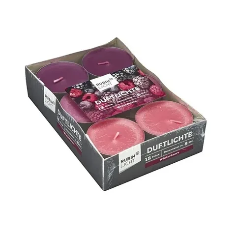 Rubin Licht Maxi Teelichter - Winterfrüchte (12er Pack)