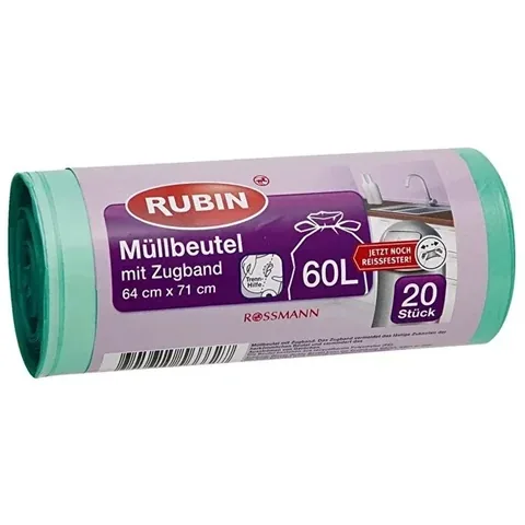 Rubin Müllsäcke 60L mit Schnur