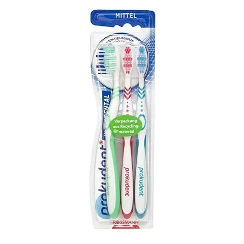 Prokudent Medium Zahnbürste 3er-Pack