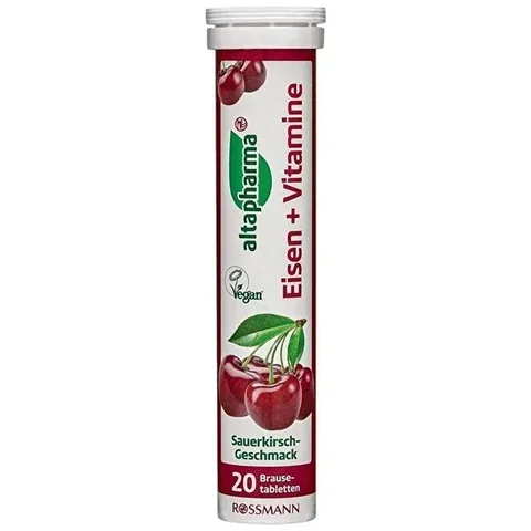 Алтапарма Железо и Витамины Шипучие Таблетки Вишневый Вкус 20 шт