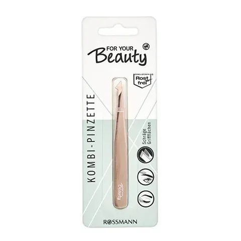 Пинцет для ресниц с срезанным концом 1 шт от For Your Beauty