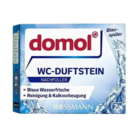Domol WC-Reiniger 80g - Blaues Wasser, Anti-Kalk, Frischer Duft