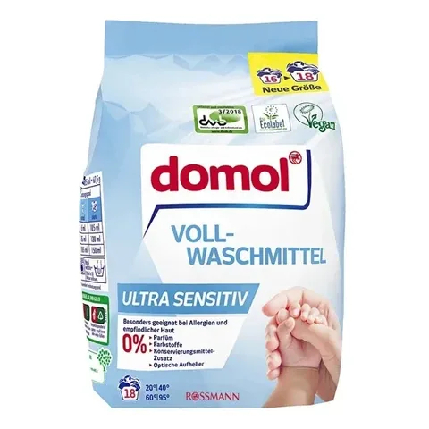 Порошок для стирки в стиральной машине Ultra Sensitive 18 стирок 1215 г от Domol