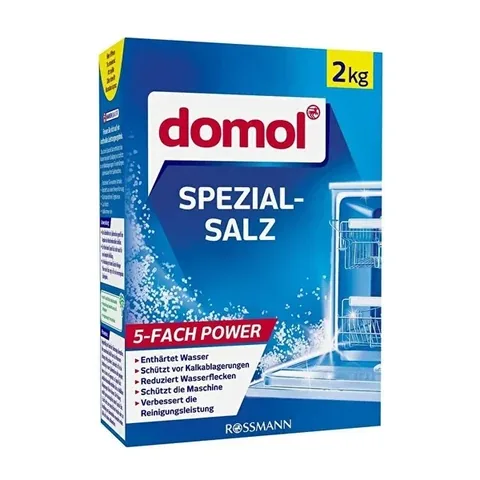 Domol Geschirrspülsalz 2000g - Weichmacher für Wasser, verbessert die Reinigung
