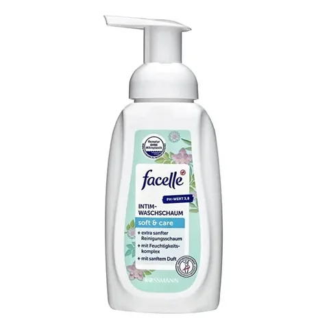 Facelle Veganer Intimwaschschaum mit feuchtigkeitsspendenden Extrakten 250ml