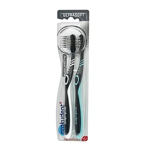 Prokudent Black Sensitive Zahnbürsten-Set - Sanfte Pflege 2er-Pack
