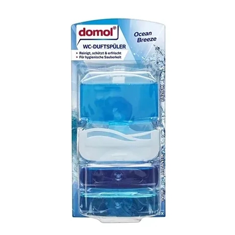 Domol جل دومول مزيل لرائحة المرحاض برائحة نسيم المحيط 3 × 55 مل