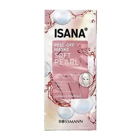 Isana قناع الوجه إيزانا المقشر باللؤلؤ الوردي 2 × 8 مل