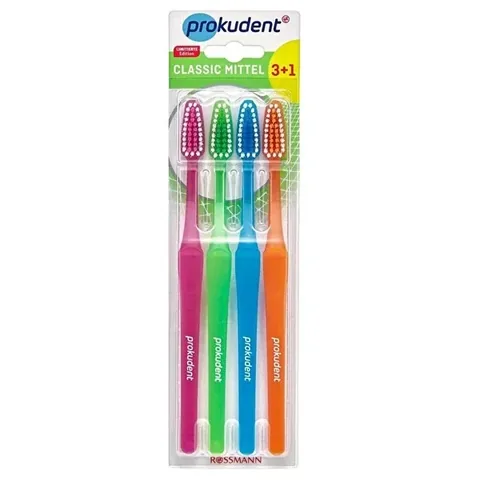 Prokudent 4-teiliges Zahnbürsten-Set für gesunde Lächeln