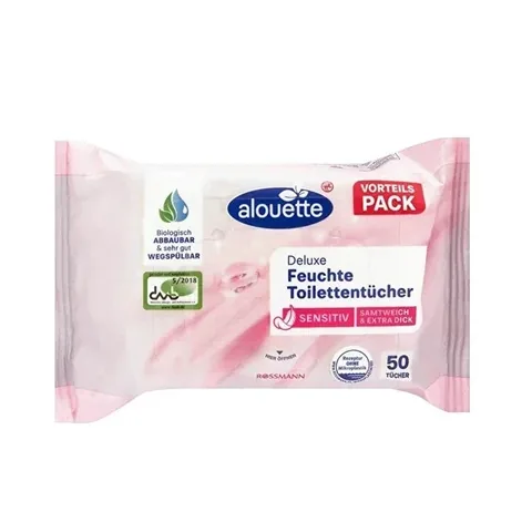 Alouette Aloe Vera Feuchttücher unparfümiert 3er-Pack