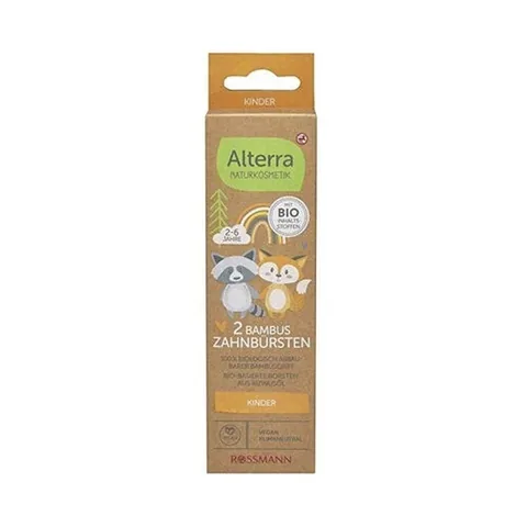 Детская зубная щетка Alterra из бамбука 2 шт.