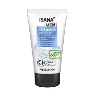 Isana Men Ultra Sensitive Face Wash Gel 150ml - Vegan & Moisturizing