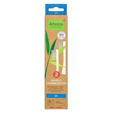 Зубная щетка Alterra из бамбука 2 шт.