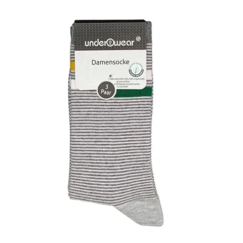 Bio-Baumwolle Rosa Gestreifte Socken 3er-Pack