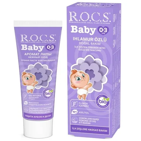 ROCS Linden Blossom Extract Baby Toothpaste 35 ml - 0-3 Years
