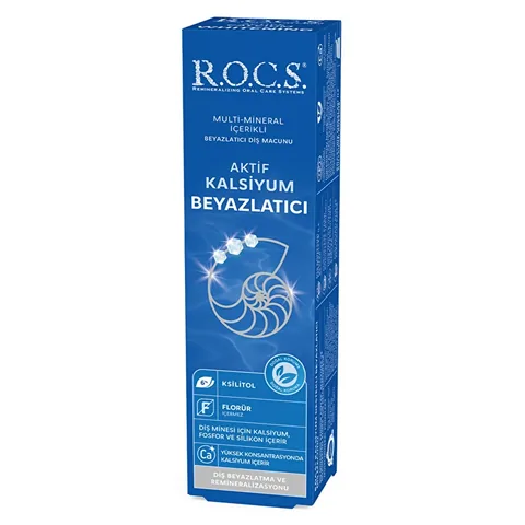 Rocs معجون أسنان روكس أكتيف كالسيوم لتبييض الأسنان 75 مل