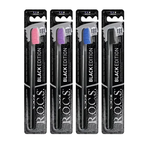 ROCS Black Edition Toothbrush Medium