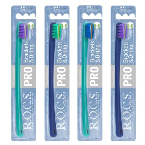 ROCS Pro Brackets and Ortho Soft Toothbrush - 1 pcs