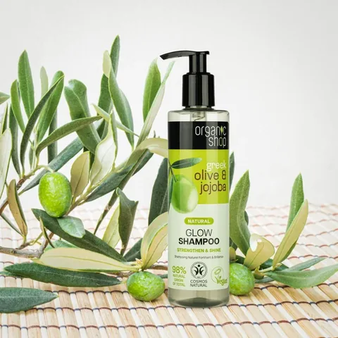 Organic Shop Olive and Jojoba Shampoo for Bright, Radiant, and Strong Hair 280 ml