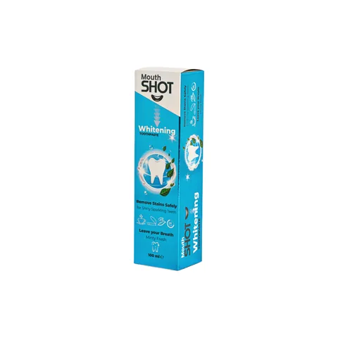 Whitening-Zahnpasta mit frischer Minze von Mouth Shot – 100 ml