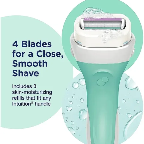Schick Intuition أداة موس الحلاقه والرغوه بالصبار وفيتامين اي من شيك انتيوشن 2 قطعة