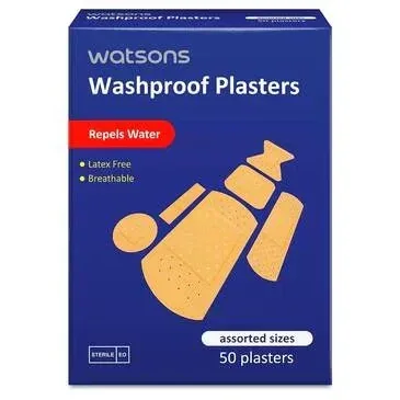 Watsons Wasserdichte Pflaster gemischte Größen 50 Stück