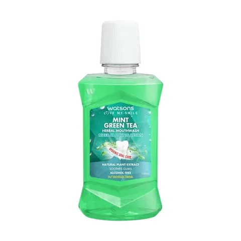 Watsons Mint Green Tea Herbal Mouthwash 100 ml