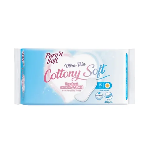 Pure'n Soft فوط صحية يومية بيور أند سوفت فائقة النحافة بدون رائحة، 40 قطعة