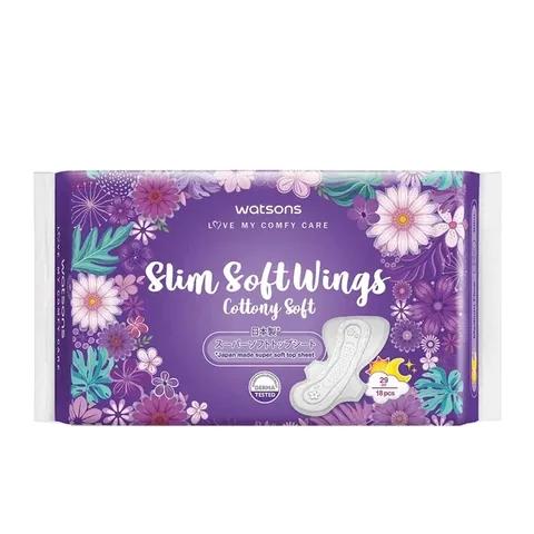 Прокладки гигиенические Watsons Cottony Soft тонкие длинные 18 шт.