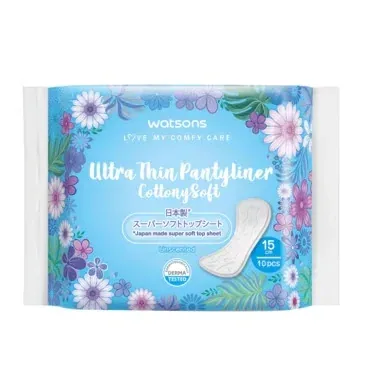 Watsons فوط واتسونز القطنية الناعمة للغاية والرفيعة اليومية بدون رائحة، 10 قطع