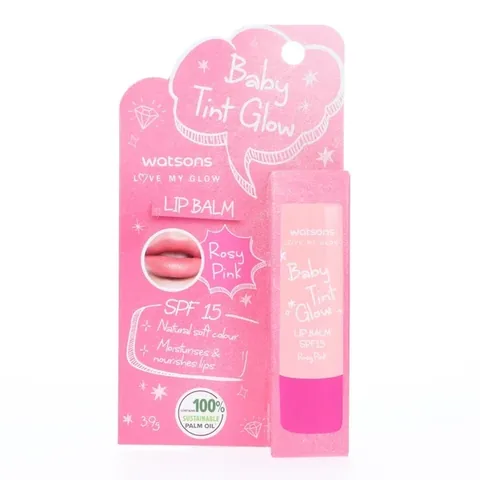 Бальзам для губ Watsons Baby Tint Glow SPF 15 Розовый