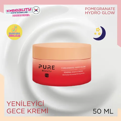 Ночной крем для лица с гранатом Hydro Glow Renewal 50 мл от Pure Beauty