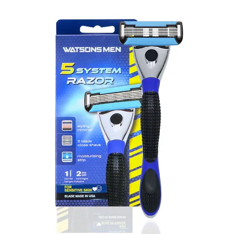 Бритва Watsons Men с 5 лезвиями 1 ручка + 2 запасные лезвия